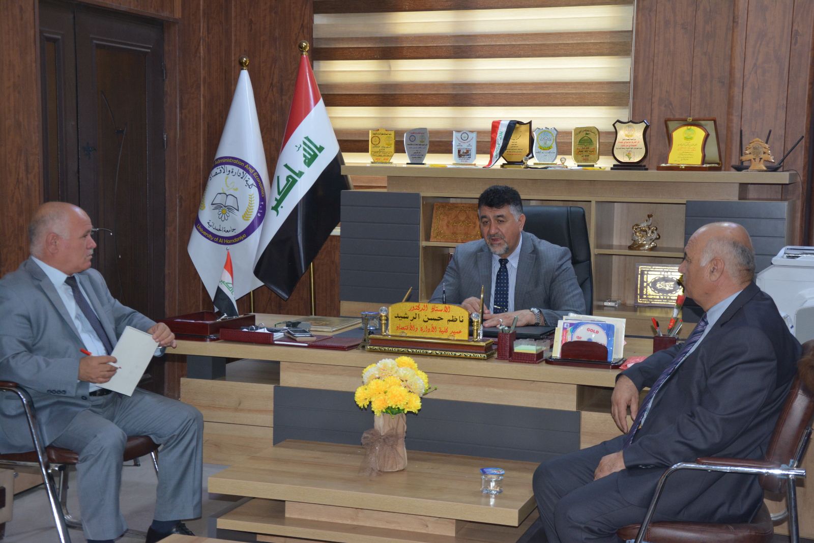 اجتماع السيد رئيس الجامعة مع السادة التدريسيين في كليتنا