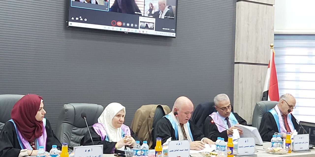 السيد عميد كلية الإدارة والاقتصاد رئيسا للجنة مناقشة اطروحة دكتوراه في جامعة الموصل