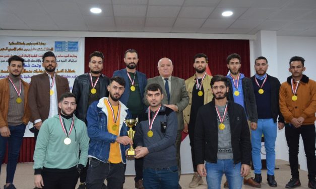 فوز فريق المحاسبة بالمركز الثاني في بطولة طلبة جامعة الحمدانية لكرة القدم الصالات