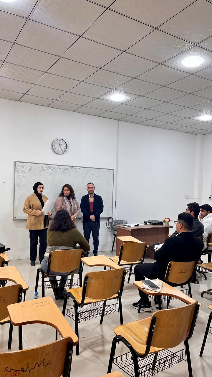 محاضرة توعوية في كلية الادارة والاقتصاد عن اثر المخدرات على الصحة العامة